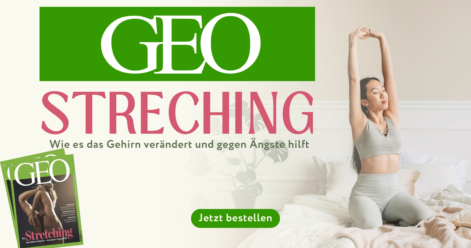 Werbebanner der Geo für die Ausgabe Mai
