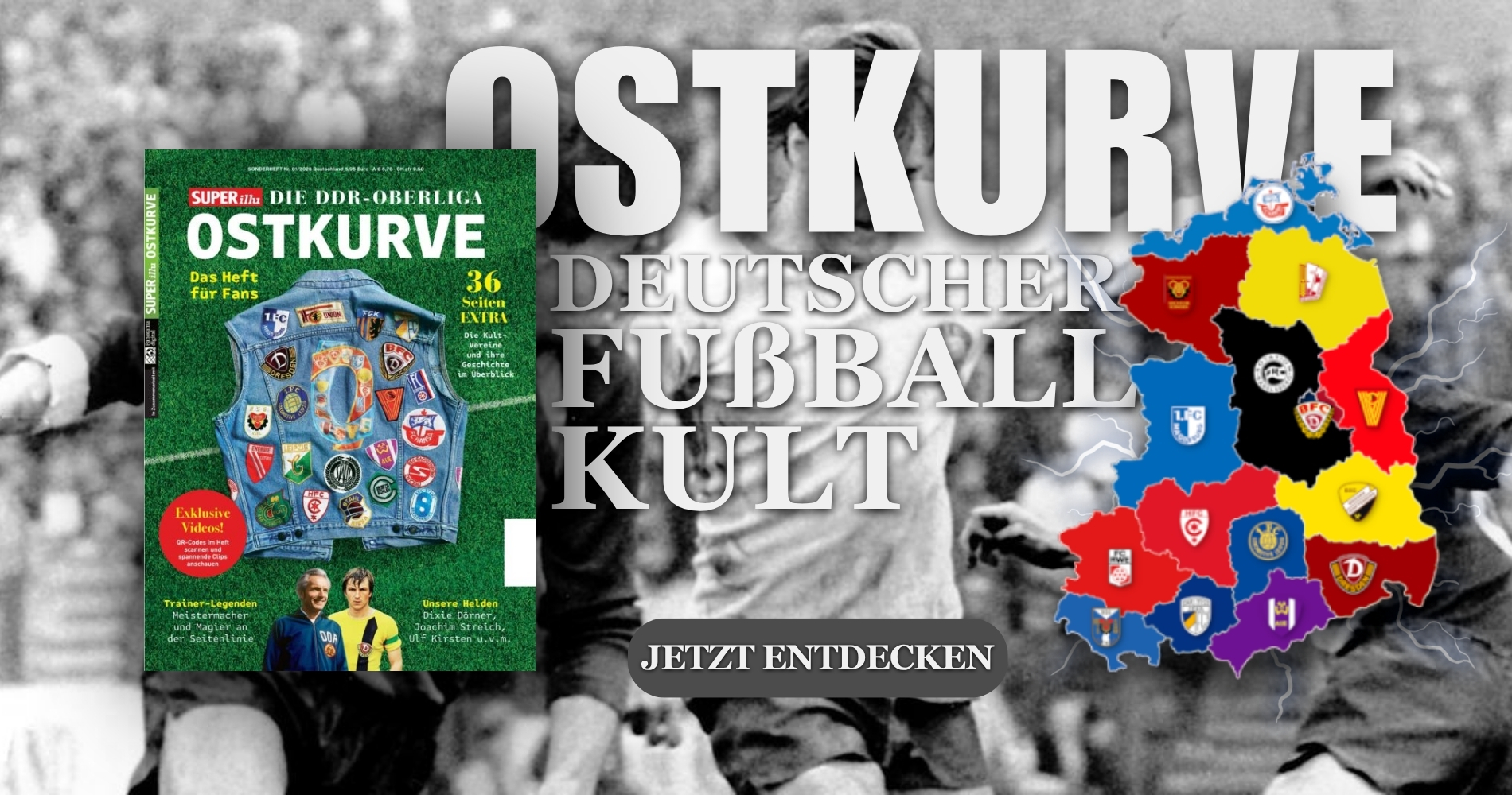 Werbebanner der SupperIllu für die Ausgabe Sonderheft Ostkurve