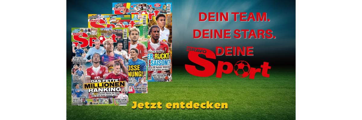 Werbebanner für das Magazin Bravo Sport mit klick zu allen Ausgaben