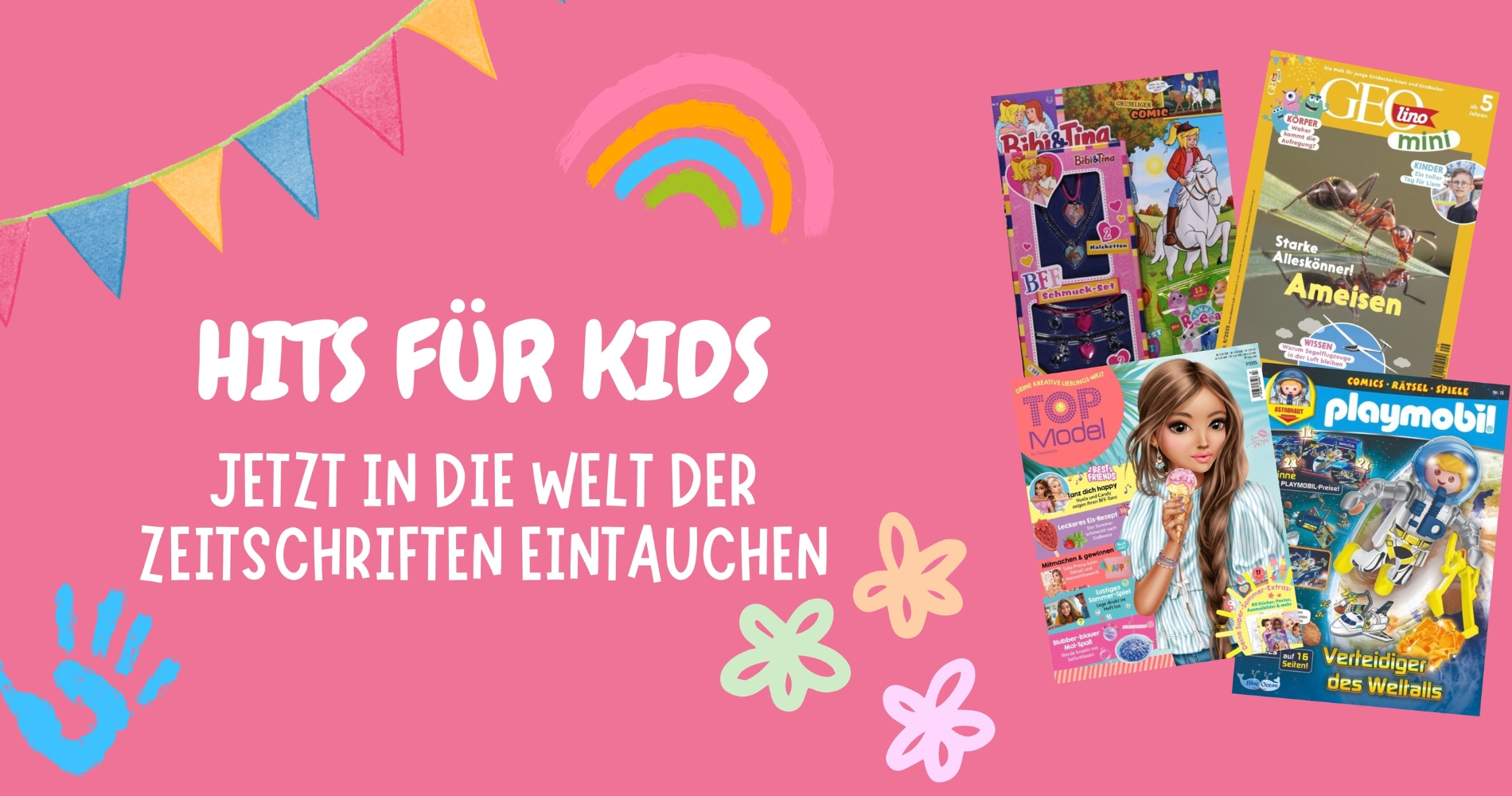 Banner Desktop Hits für Kids