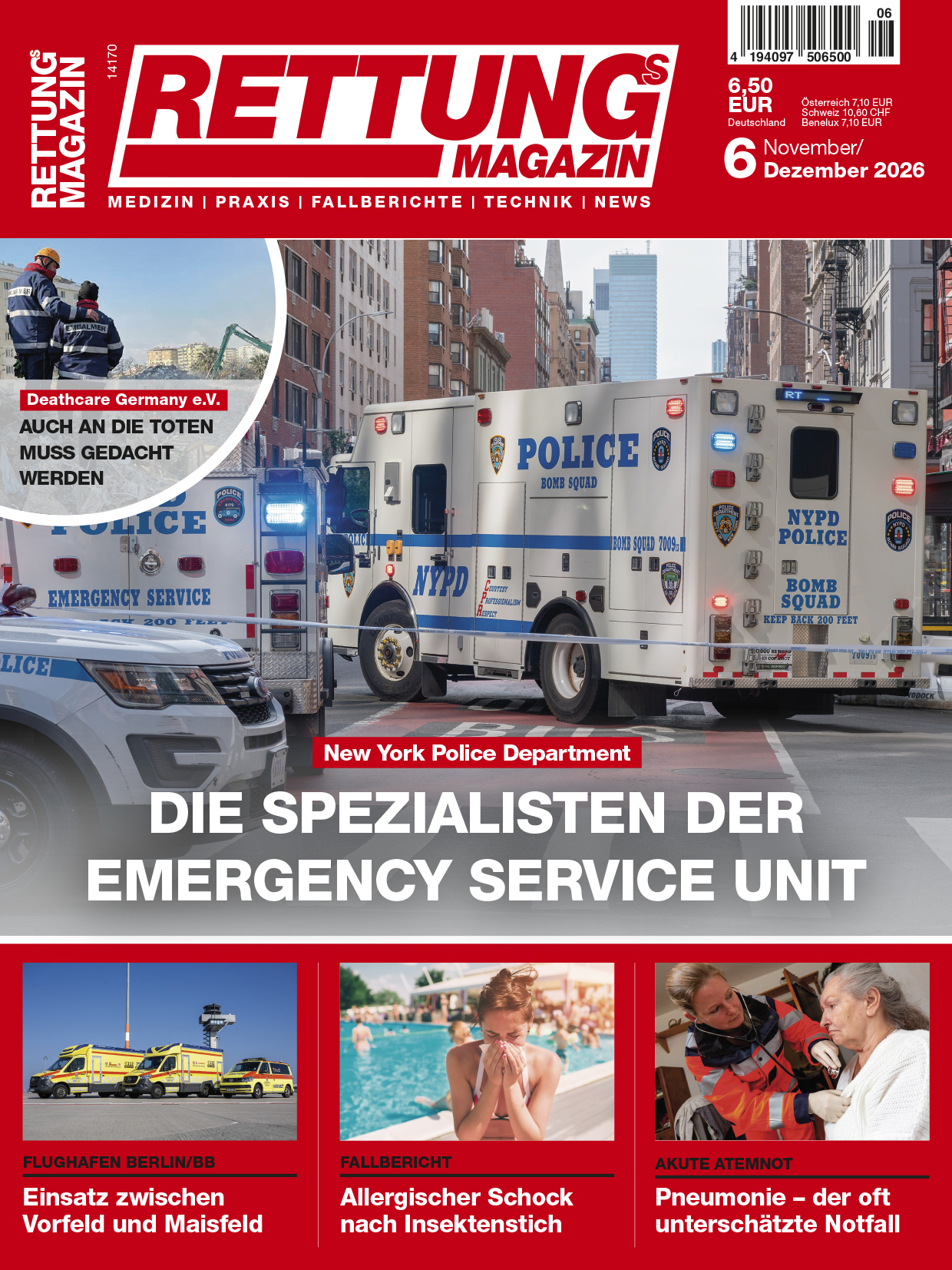 RETTUNGS-MAGAZIN 6/2026 "NYPD Emergency Service Unit im Fokus"