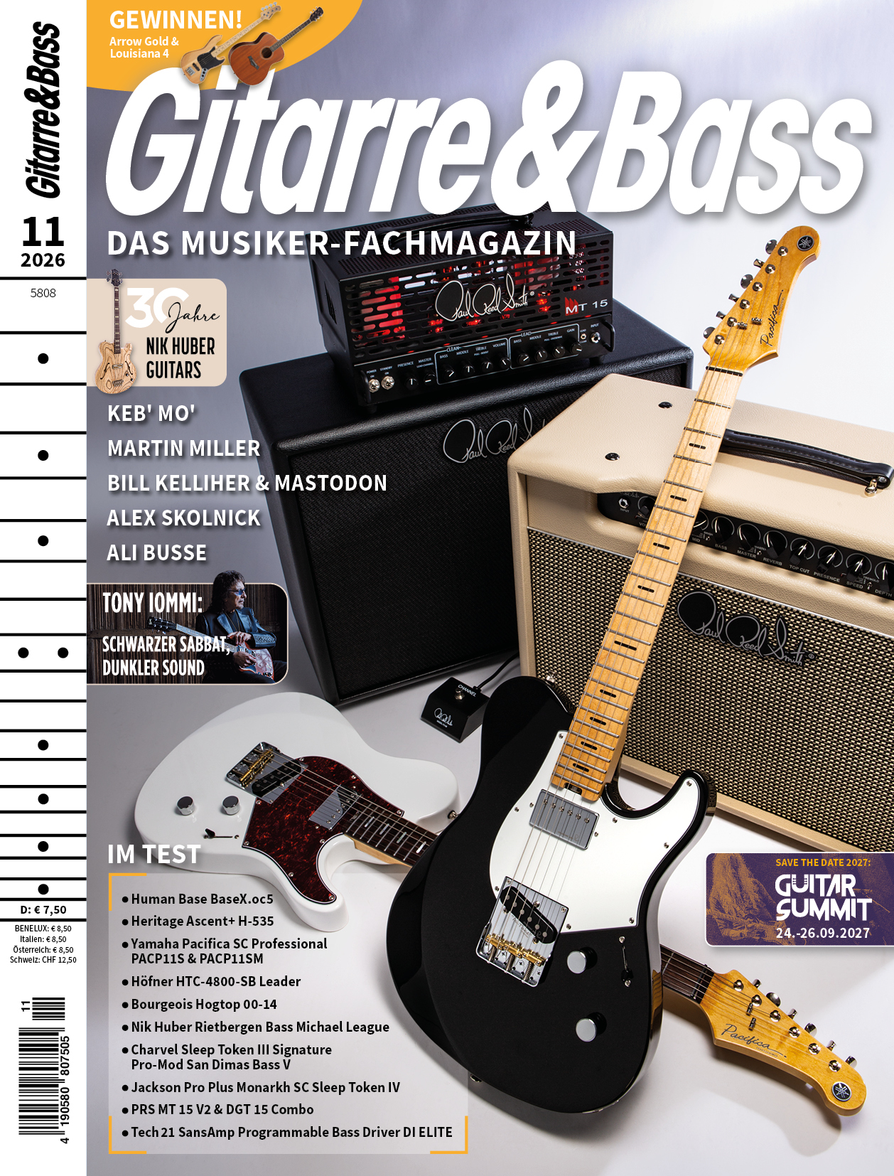 GITARRE & BASS 11/2026 "30 Jahre Nik Huber Guitars"