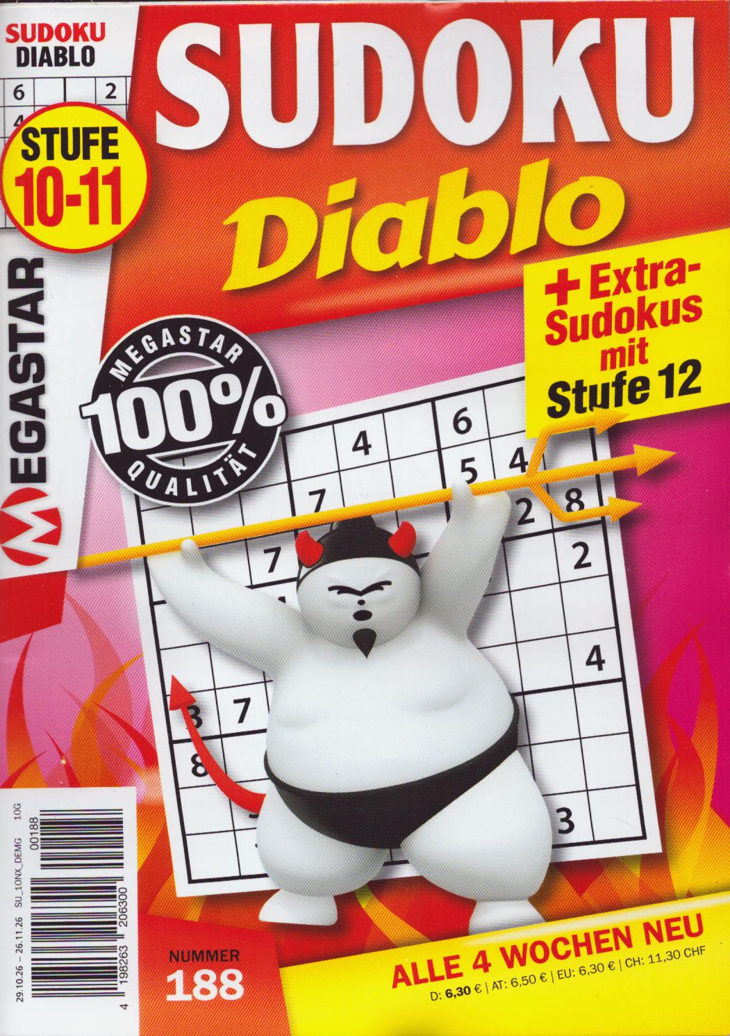 Sudoku Diablo 188/2026 "Extra-Sudokus mit Stufe 12"