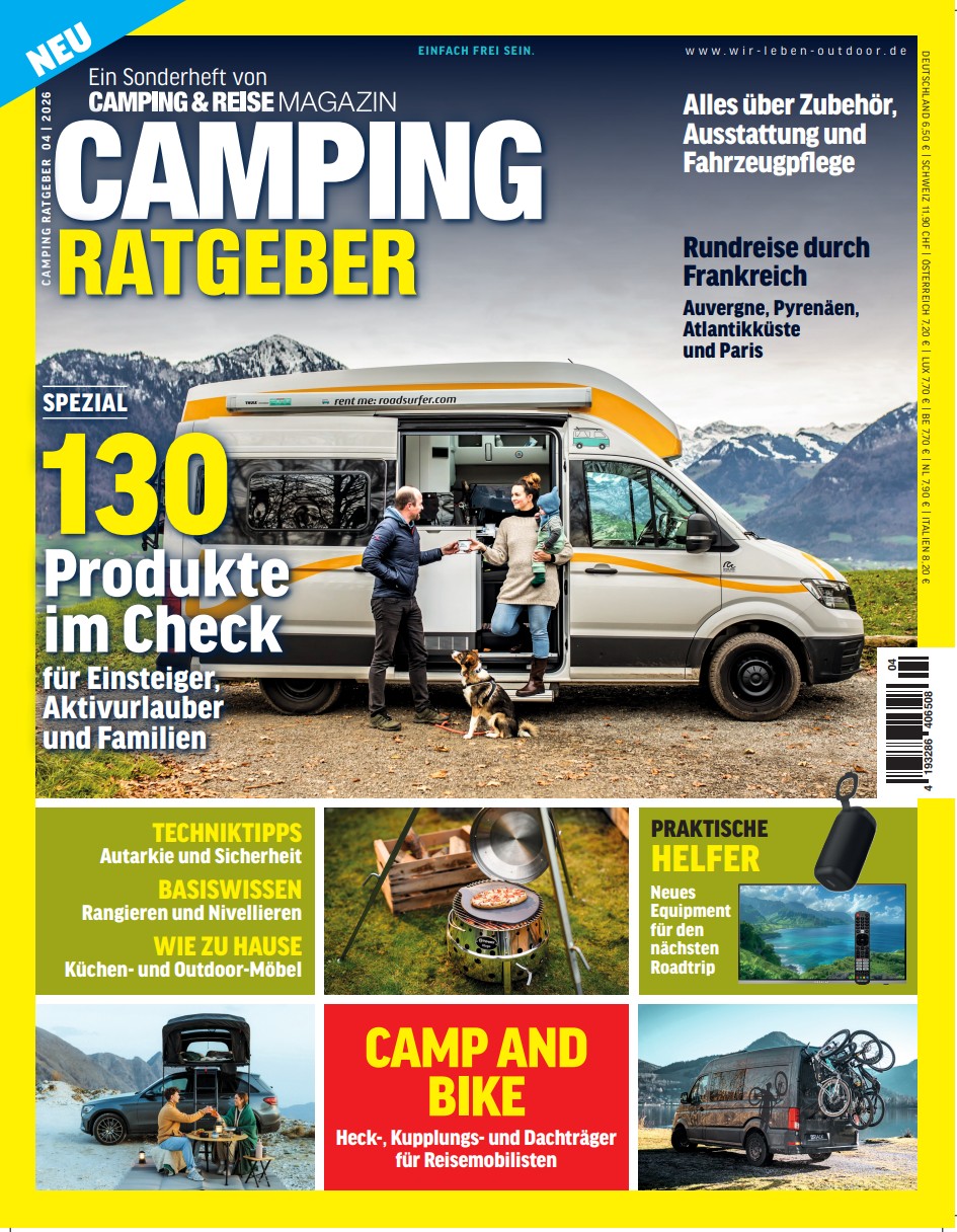 Camping Ratgeber 4/2026 "130 Produkte im Check"