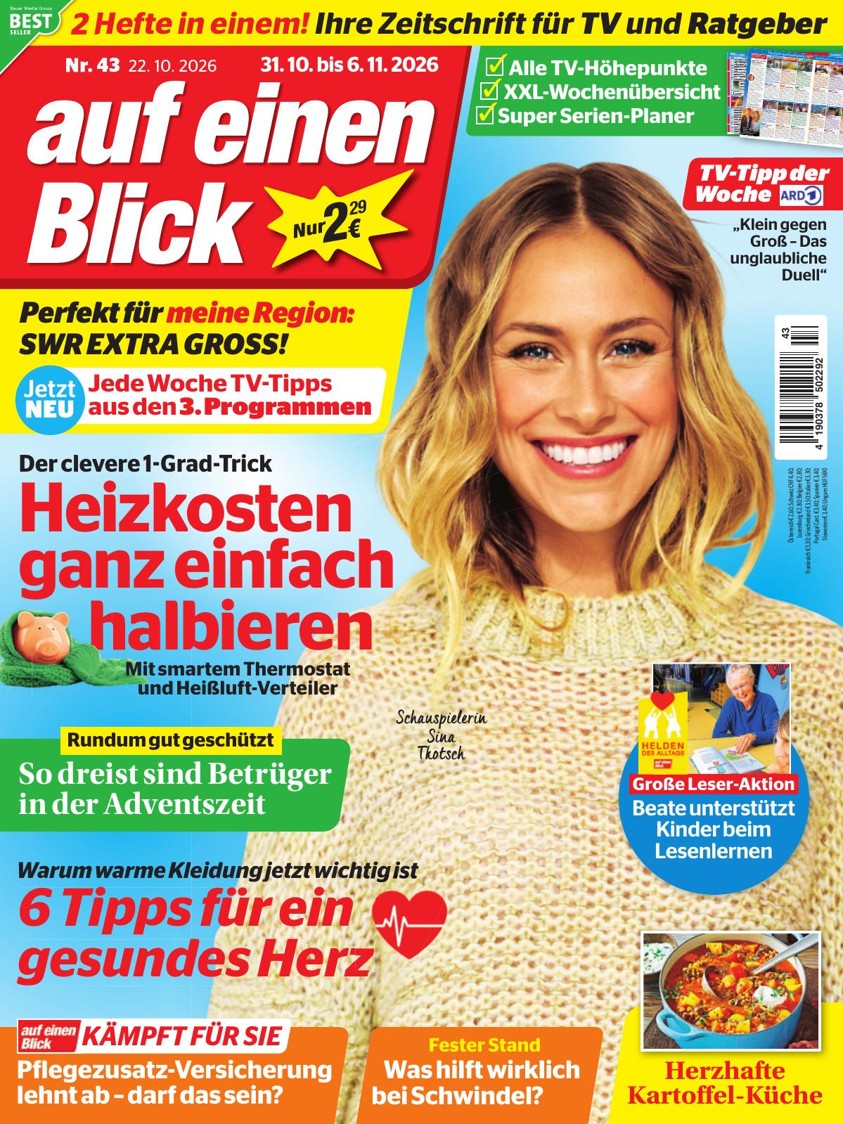 Auf einen Blick 43/2026 "Heizkosten einfach halbieren"