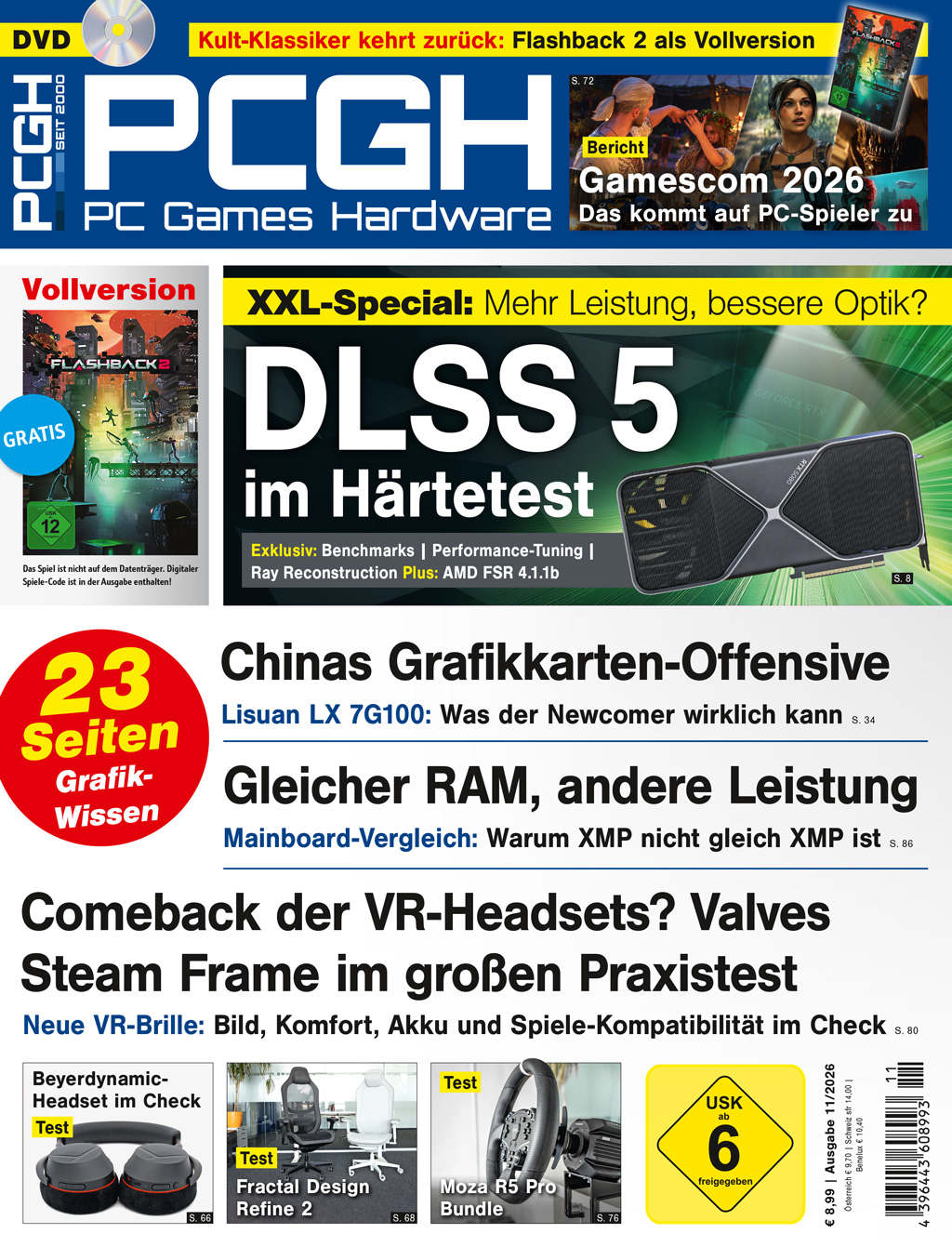 PC Games Hardware DVD 11/2026 "DLSS 5 im H&auml;rtetest // DVD: Flashback 2"