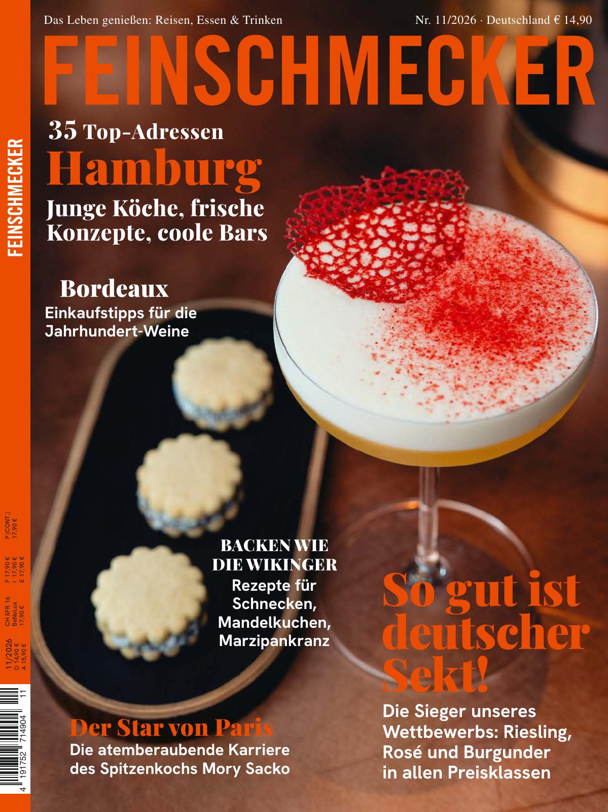 Der Feinschmecker 11/2026 "Hamburg: 35 Top-Adressen"