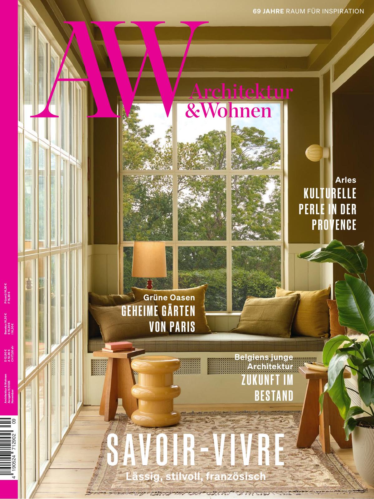 A&W Architektur & Wohnen 9/2026 "Savoir vivre: L&auml;ssig, stilvoll, franz&ouml;sisch"