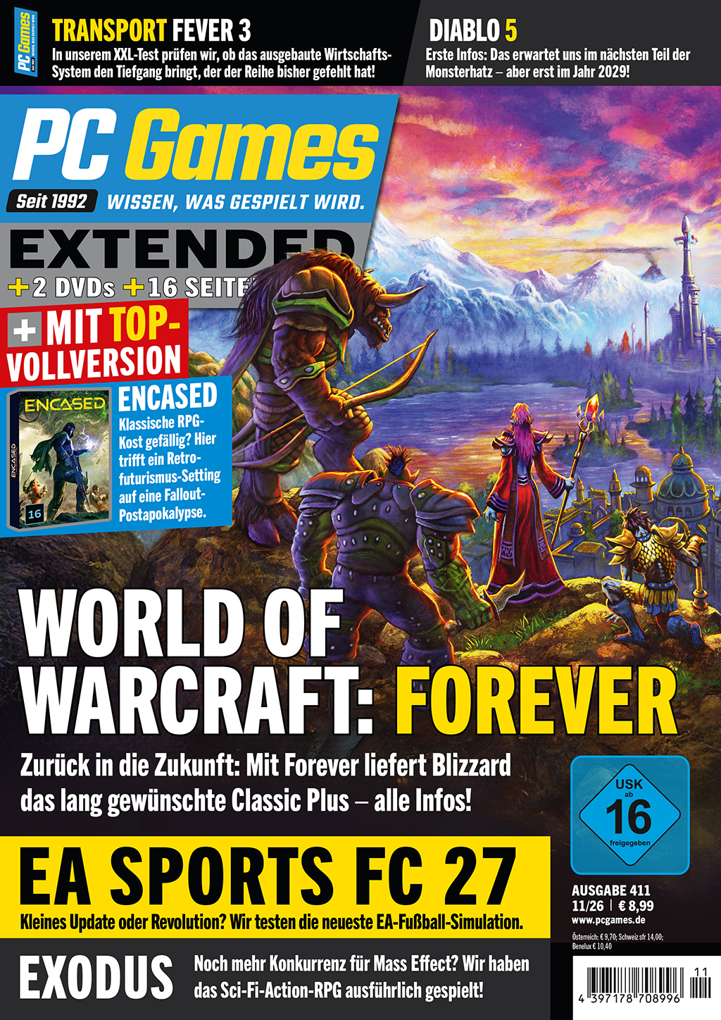 PC Games Extended 11/2026 "World of Warcraft: Forever // DVD: Encased"