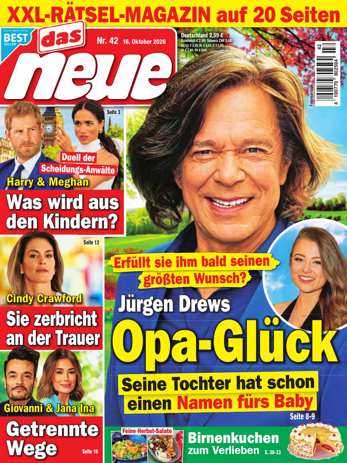 Das Neue 42/2026 "J&uuml;rgen Drews wird Opa"