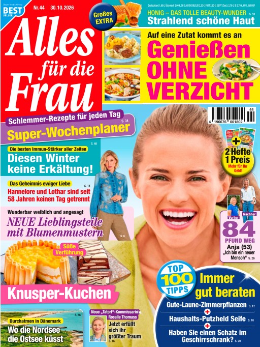 Alles f&uuml;r die Frau 44/2026 "Genie&szlig;en ohne Verzicht"