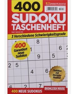 400 Sudoku Taschenheft 13/2026