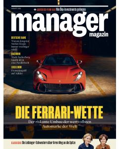 manager magazin 8/2022 "Die Ferrari-Wette"