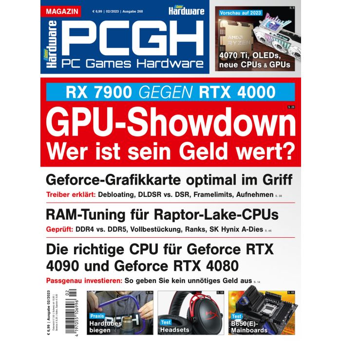 PC Games Hardware Magazin 2/2023 "3DShowdown Wer ist sein Geld wert?