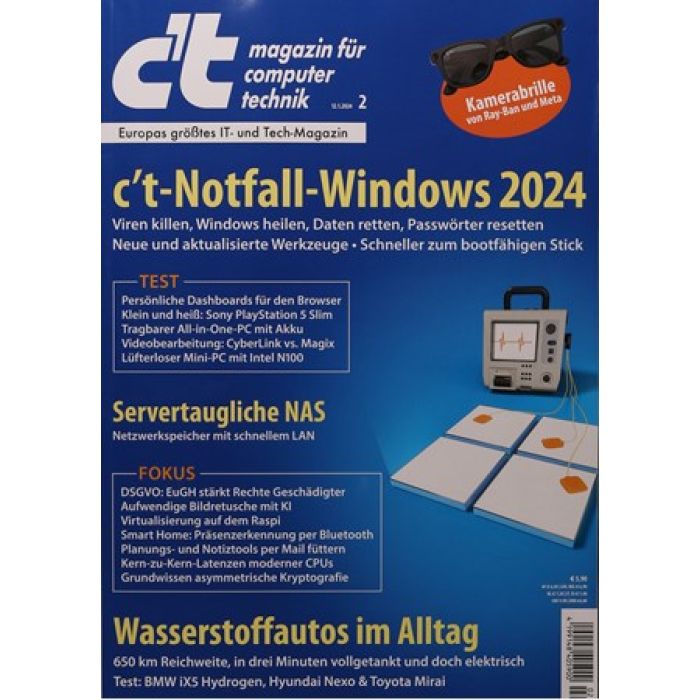 CT MAGAZIN 2/2024 c't Notfall-Windows 2024