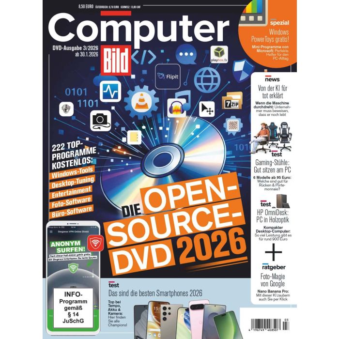 Window Solf Ware COMPUTER BILD + DVD 3/2026