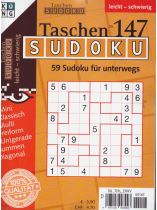 TASCHEN SUDOKU 147/2026 "59 Sudoku für unterwegs"