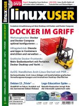 LinuxUser DVD 9/2025 "Docker im Griff / DVD: AxOS 25.06: Einsteigerfreundliches Arch-Linux-Derivat"