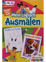 Mein Logisch Ausmalen 63/2026 "Punkt zu Punkt und Farbcode-Bilder"
