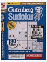 Gutenberg Sudoku 50/2026 "180 Sudokus in 3 Schwierigkeitsstufen"