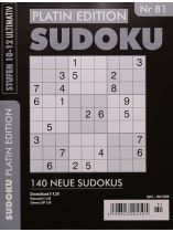 SUDOKU PLATIN EDITION 81/2026