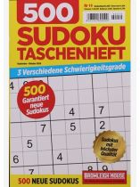 500 Sudoku Taschenheft 14/2026 "3 Verschiedene Schwierigkeitsgrade"