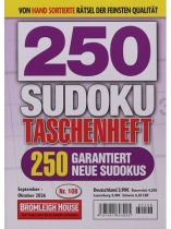 250 SUDOKU TASCHENHEFT 108/2026 "250 garantiert neue Sudokus"