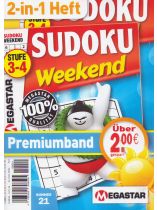 Sudoku Weekend Premiumban 21/2026 "Stufe 3-4 in Megastar Qualität"