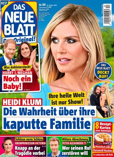 Das Neue Blatt 44/2026 "Heidi Klum und ihre kaputte Familie"