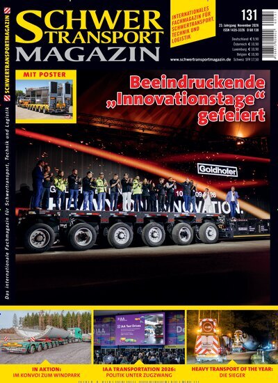 SCHWERTRANSPORT MAGAZIN 131/2026 "Goldhofer Innovationstage mit Poster"