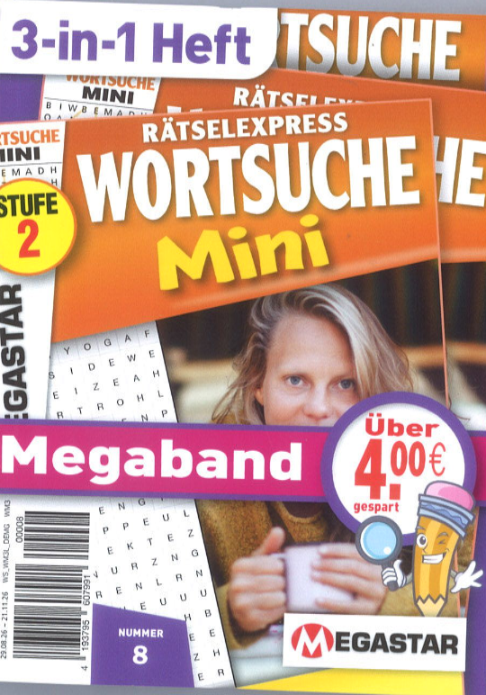 R&auml;tselexpress Wortsuche M 8/2026