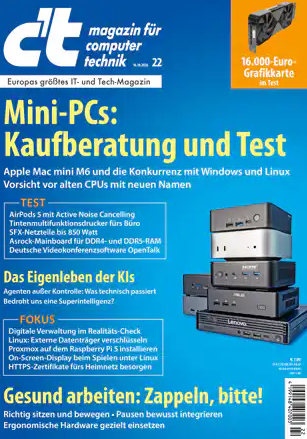 CT MAGAZIN 22/2026 "Mini-PCs: Kaufberatung und Test"